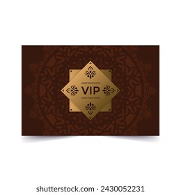 luxury dark vip card in ornament texture