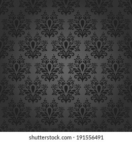 luxury dark wallpaper, floral pattern