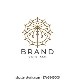 luxury date palm brand premium logo design