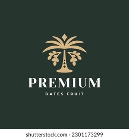 Luxury Dates Palm Logo Vector Template