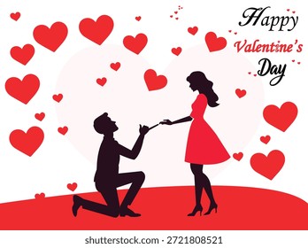 Fondo de lujo del día de San Valentín con corazones románticos, tonos rojos y rosados suaves y Elementos de diseño elegantes. Perfecto para Anuncios de venta de San Valentín, volantes, carteles, marketing en redes sociales, campañas publicitarias y promociones de comercio electrónico. Ideal para marcas, empresas y diseñadores que buscan un tema romántico premium.