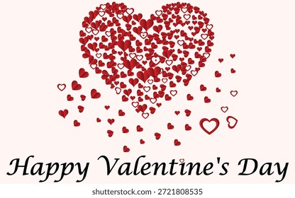 Fondo de lujo del día de San Valentín con corazones románticos, tonos rojos y rosados suaves y Elementos de diseño elegantes. Perfecto para Anuncios de venta de San Valentín, volantes, carteles, marketing en redes sociales, campañas publicitarias y promociones de comercio electrónico. Ideal para marcas, empresas y diseñadores que buscan un tema romántico premium.