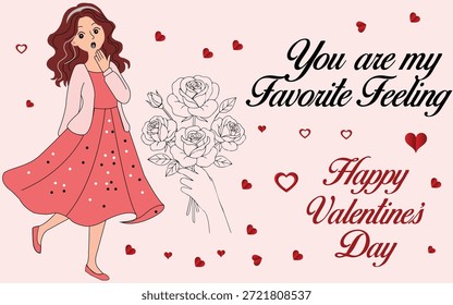 Fondo de lujo del día de San Valentín con corazones románticos, tonos rojos y rosados suaves y Elementos de diseño elegantes. Perfecto para Anuncios de venta de San Valentín, volantes, carteles, marketing en redes sociales, campañas publicitarias y promociones de comercio electrónico. Ideal para marcas, empresas y diseñadores que buscan un tema romántico premium.