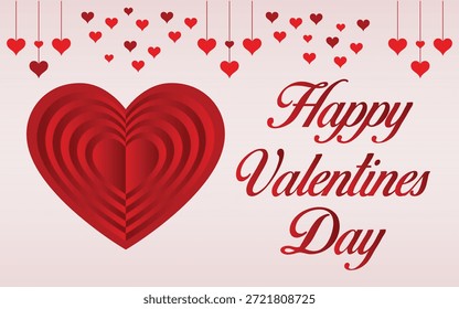 Fondo de lujo del día de San Valentín con corazones románticos, tonos rojos y rosados suaves y Elementos de diseño elegantes. Perfecto para Anuncios de venta de San Valentín, volantes, carteles, marketing en redes sociales, campañas publicitarias y promociones de comercio electrónico. Ideal para marcas, empresas y diseñadores que buscan un tema romántico premium.