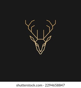 luxury dear logo icon vector