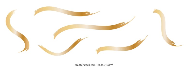 Luxury decoration text box golden brush element template design  file transparent . Vector Illustration . 