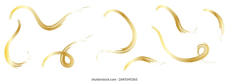 Luxury decoration text box golden brush element template design  file transparent . Vector Illustration . 