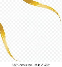 Luxury decoration text box golden brush element template design  file transparent . Vector Illustration . 