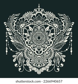 Luxury decorative background design with mandala pattern