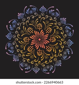 Diseño de fondo decorativo de lujo con un patrón de mandala