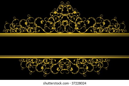 Luxury decorative banner in baroque style