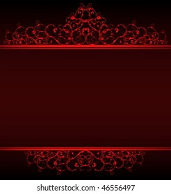 Luxury decorative banner in baroque style