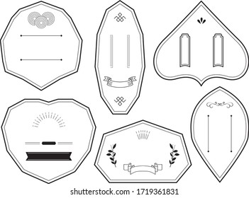 Luxury decorative border illustration set