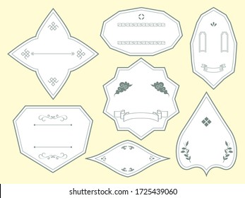 Luxury decorative border illustration set