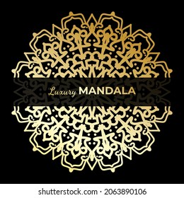 Luxury Decorative Colorful Islamic Batik Mandala Greetings Card Background With Abstract Unique Pattern Design In East Style.