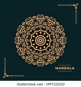 luxury decorative Creative mandala, Elegant ornamental mandala background design with gold color