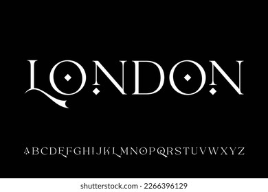 Luxury decorative design font vector