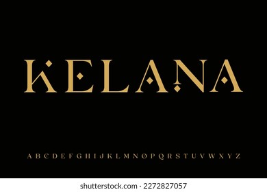 Luxury decorative display font typeface alphabet set