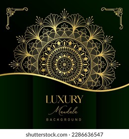 Luxuriöser dekorativer ethnischer Mandala-Musterhintergrund