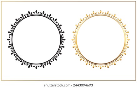 Luxury Decorative Floral line, Creative style line art