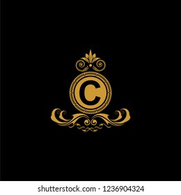 luxury decorative flower logo