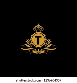 luxury decorative flower logo