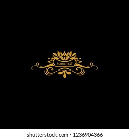 luxury decorative flower logo