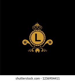 luxury decorative flower logo