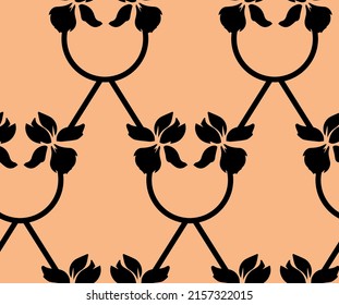 Luxury decorative flowers seamless pattern. Fashion illurstration. 