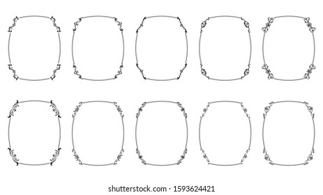Luxury Decorative frames Vector collection. Vintage Components in royal style, Frames, dividers for your invitation, Wedding frame, menu, website, text and content decoration.