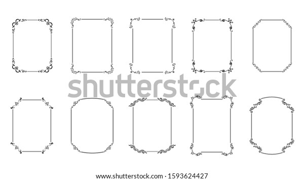 Luxury Decorative\
frames Vector collection. Vintage Components in royal style,\
Frames, dividers for your invitation, Wedding frame, menu, website,\
text and content\
decoration.