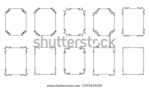 Luxury Decorative\
frames Vector collection. Vintage Components in royal style,\
Frames, dividers for your invitation, Wedding frame, menu, website,\
text and content\
decoration.