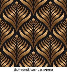 Luxury Decorative Gold Floral Seamless Pattern