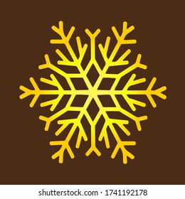Luxury decorative gold snowflake laser cutting template design. Perfect for Christmas tree.