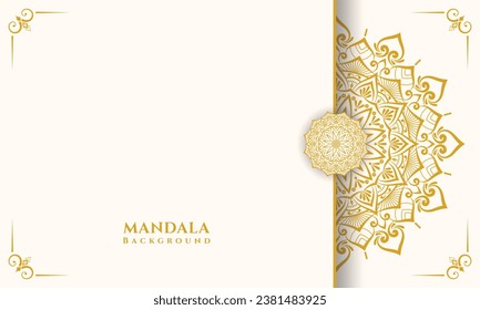 luxury decorative golden mandala for indian wedding invitation card template design islamic arabic gold mandala ornament white background 