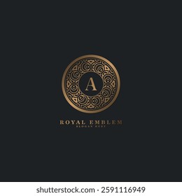 Luxury Decorative letter A logo