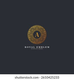 Luxury Decorative letter A logo