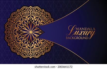 Plantilla de diseño de fondo de Mandala decorativa de lujo