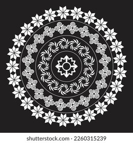 Luxury decorative Mandala pattern art for invitation card banner template design