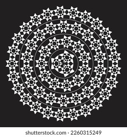 Luxuriöse dekorative Mandala-Musterkunst für Einladungskartendesign