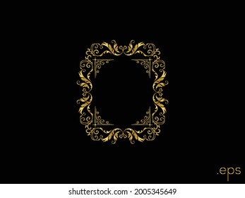 Luxury decorative ornament floral design logo Vector. luxury decorative logo design