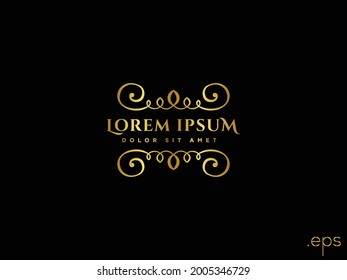 Luxury decorative ornament floral design logo Vector. luxury decorative logo design