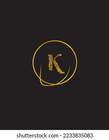 A luxury and decorative style mixed handcrafted designed letter K vector logo template