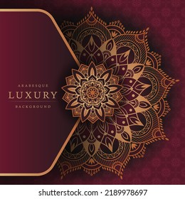 Luxury decorativel mandala background with arabesque style