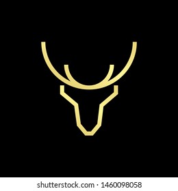 Luxury Deer Logo With Gold Color