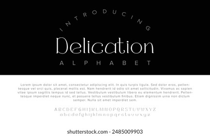 Luxury Delication alphabet letters font for logo