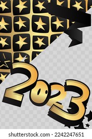 Luxury deluxe 2023 Background vector illustration. Abstract event poster template for website, banner, book cover, presentation.
