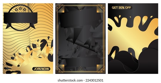 Luxury deluxe background illustration design. Vector with futuristic color gradien geometric shapes backdrop.