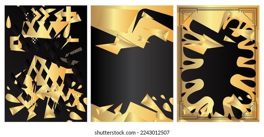 Luxury deluxe background illustration design. Vector with futuristic color gradien geometric shapes backdrop.