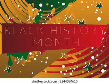 Luxury deluxe Black History Month (in February) Poster. Abstract event template for website, banner, book cover, presentation.